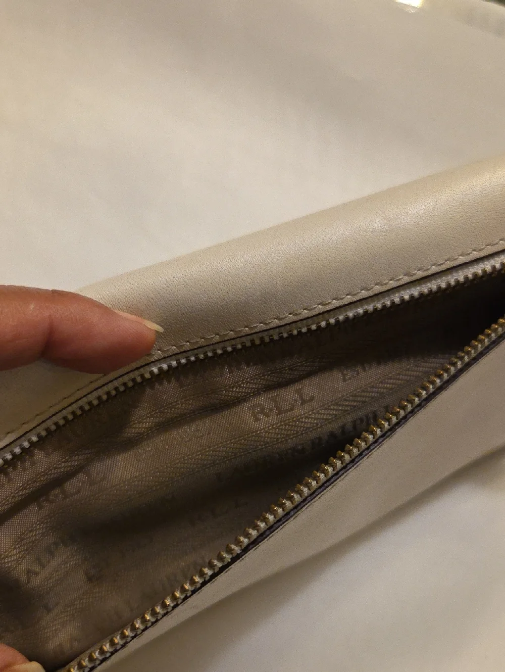 Ralph Lauren cream leather